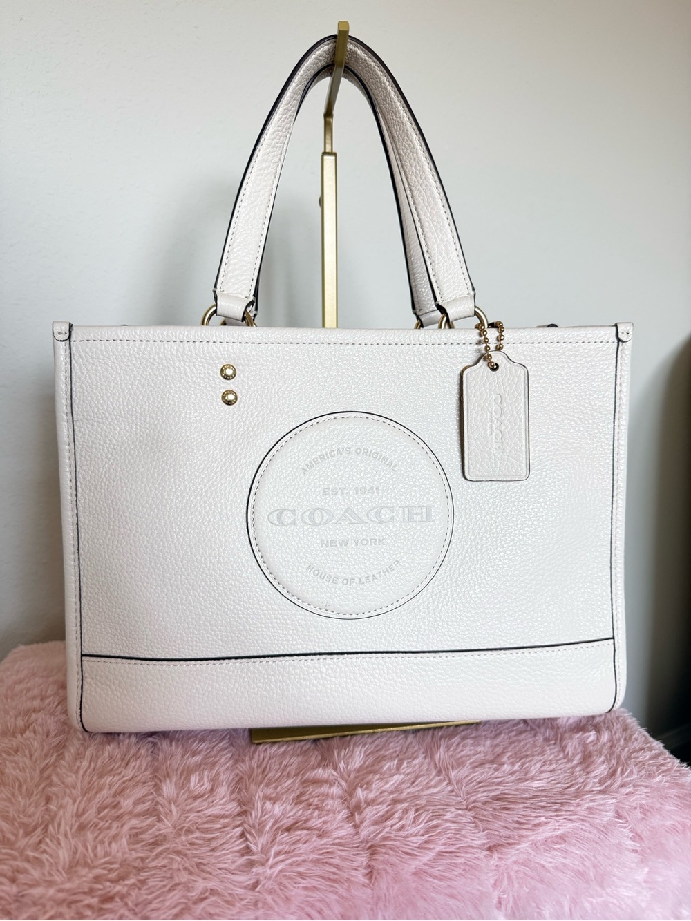 Coach Dempsey Tote Pebbled Leather